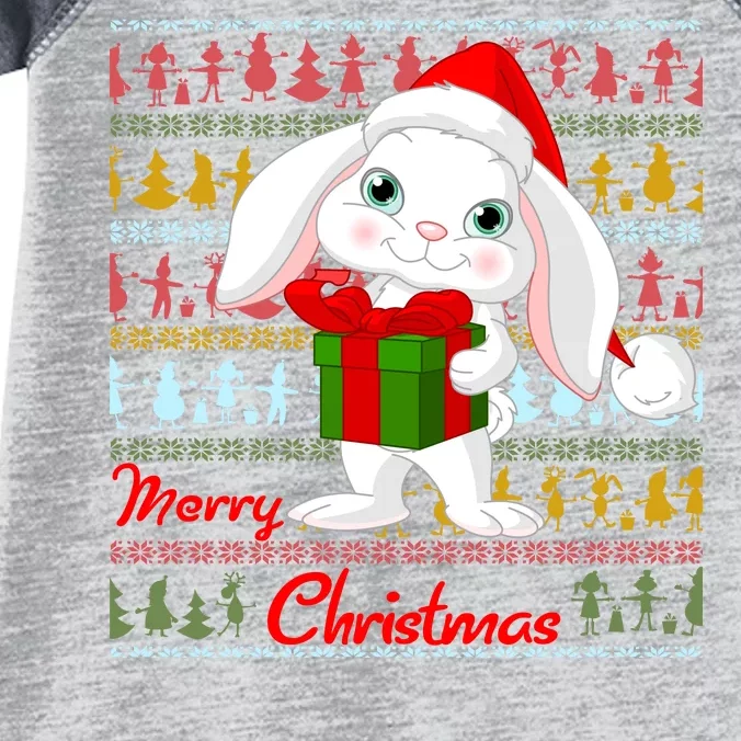 Cute Rabbit Ugly Christmas Sweater Infant Baby Jersey Bodysuit