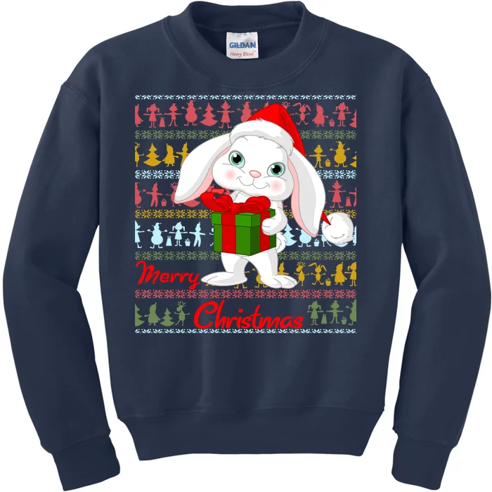 Cute Rabbit Ugly Christmas Sweater Kids Sweatshirt