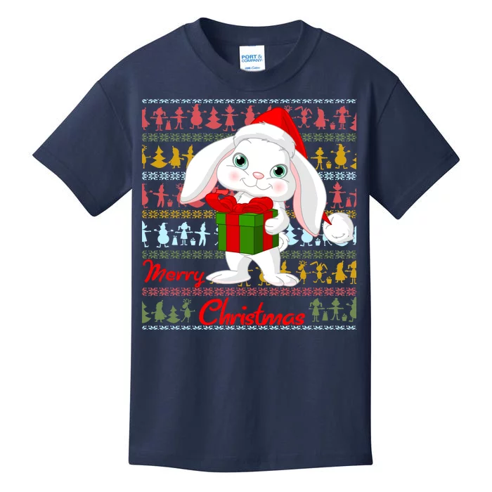 Cute Rabbit Ugly Christmas Sweater Kids T-Shirt