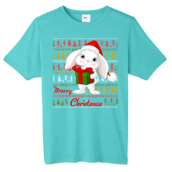 Cute Rabbit Ugly Christmas Sweater ChromaSoft Performance T-Shirt