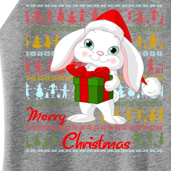 Cute Rabbit Ugly Christmas Sweater Women’s Perfect Tri Rocker Tank