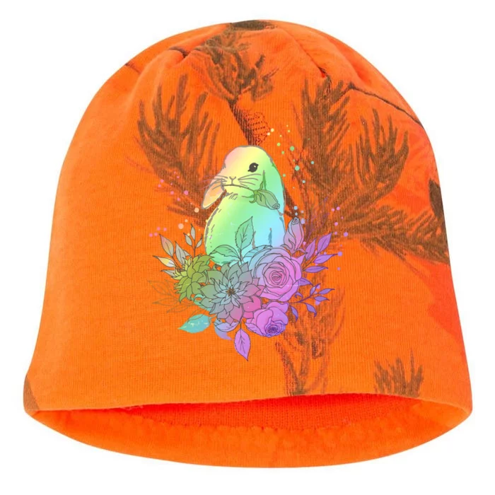 Cute Rainbow Pastel Easter Bunny Kati - Camo Knit Beanie