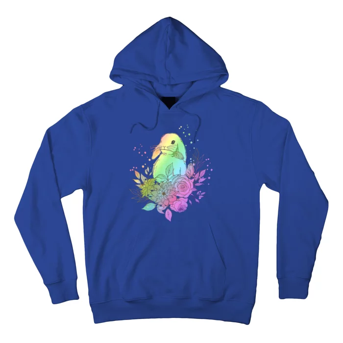 Cute Rainbow Pastel Easter Bunny Hoodie