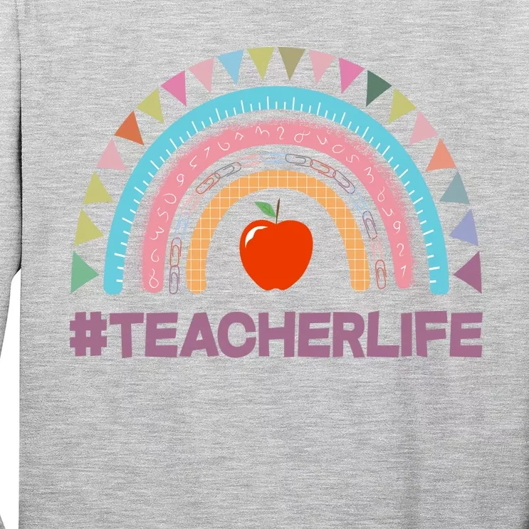 Cute Rainbow Teacher Life #teacherlife Long Sleeve Shirt