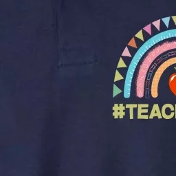 Cute Rainbow Teacher Life #teacherlife Softstyle Adult Sport Polo