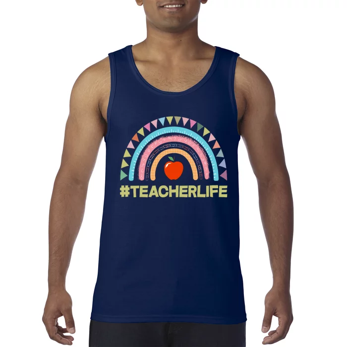 Cute Rainbow Teacher Life #teacherlife Tank Top