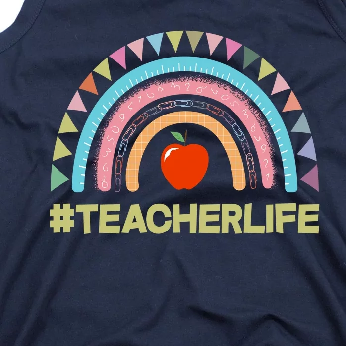 Cute Rainbow Teacher Life #teacherlife Tank Top