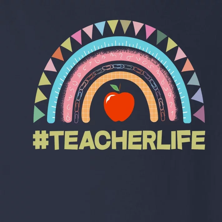 Cute Rainbow Teacher Life #teacherlife Toddler Long Sleeve Shirt