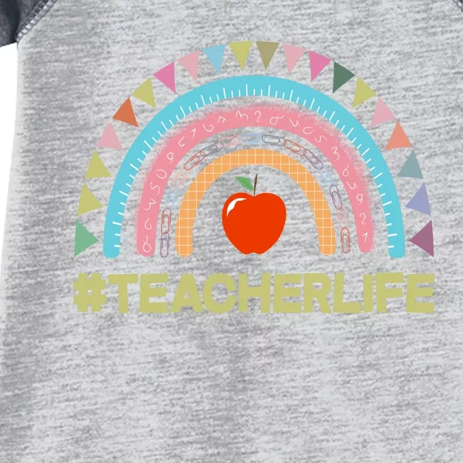 Cute Rainbow Teacher Life #teacherlife Infant Baby Jersey Bodysuit