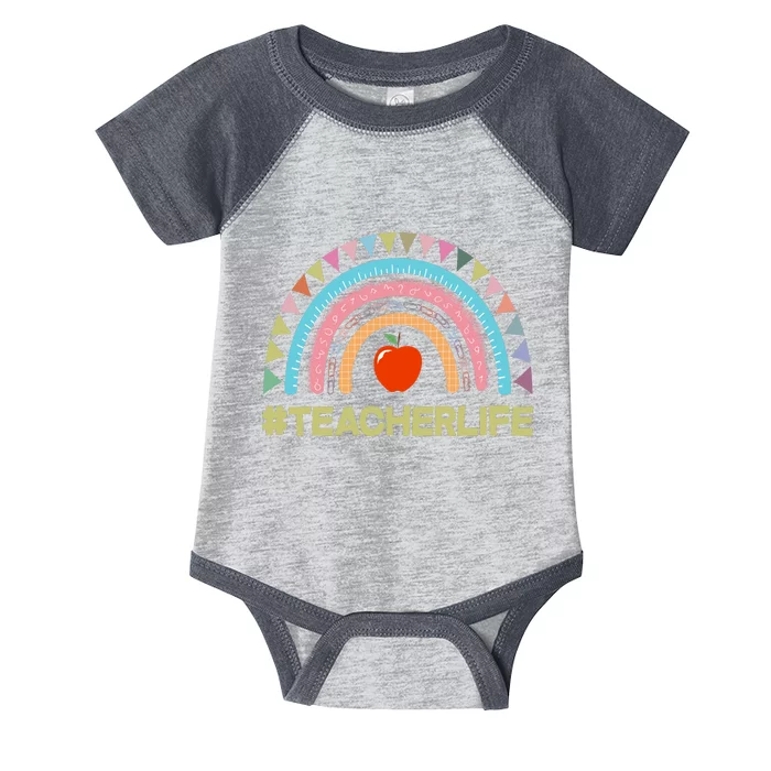 Cute Rainbow Teacher Life #teacherlife Infant Baby Jersey Bodysuit