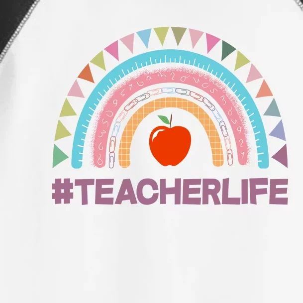 Cute Rainbow Teacher Life #teacherlife Toddler Fine Jersey T-Shirt