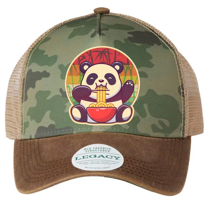 Cute Retro Ramen Noodle Panda Legacy Tie Dye Trucker Hat