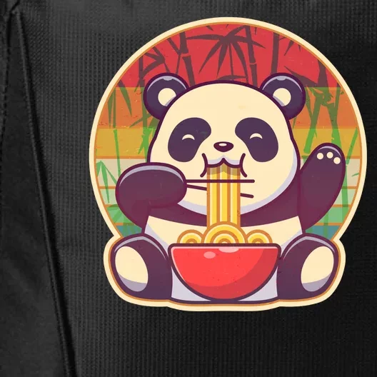 Cute Retro Ramen Noodle Panda City Backpack