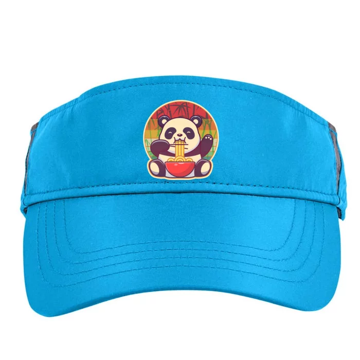 Cute Retro Ramen Noodle Panda Adult Drive Performance Visor