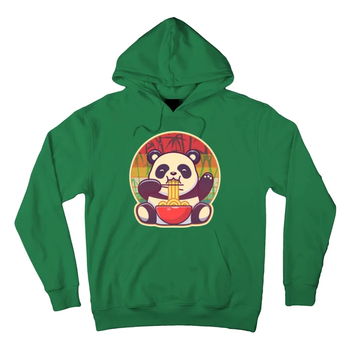 Cute Retro Ramen Noodle Panda Hoodie