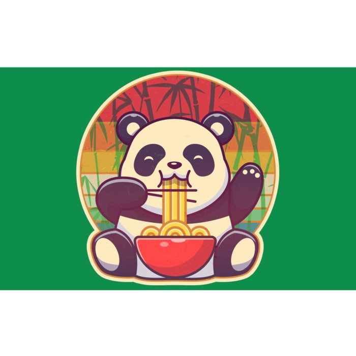 Cute Retro Ramen Noodle Panda Bumper Sticker