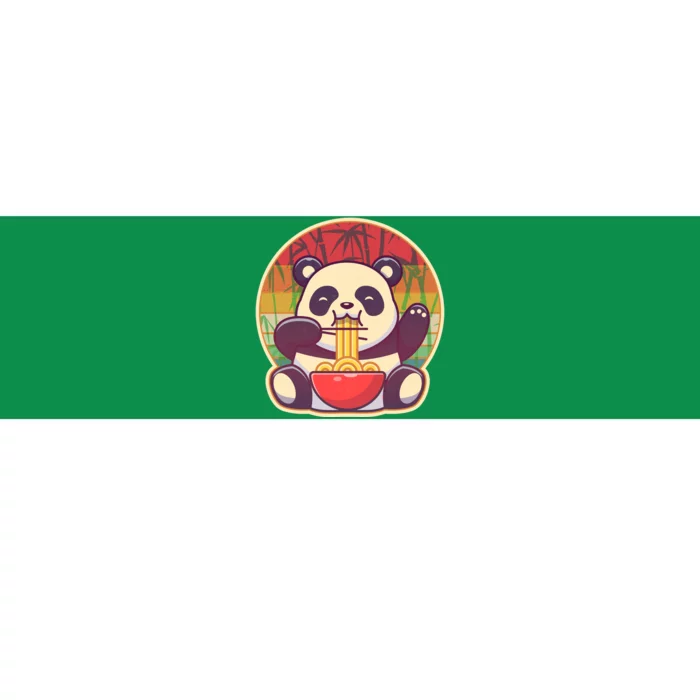 Cute Retro Ramen Noodle Panda Bumper Sticker