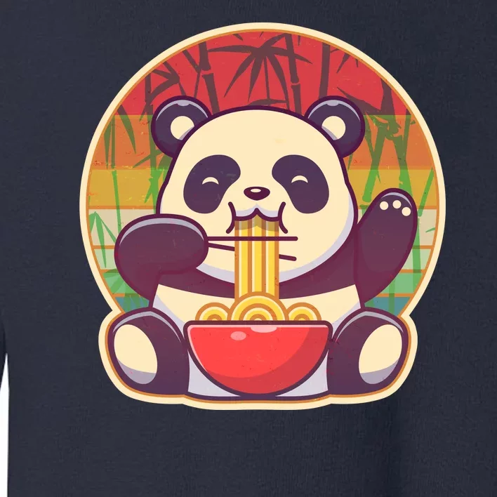 Cute Retro Ramen Noodle Panda Toddler Sweatshirt