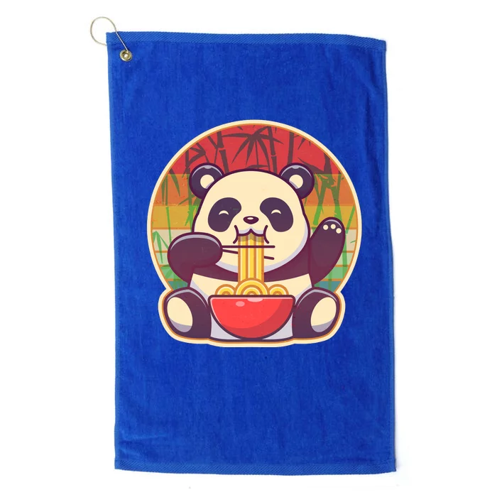 Cute Retro Ramen Noodle Panda Platinum Collection Golf Towel