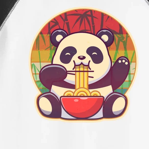 Cute Retro Ramen Noodle Panda Toddler Fine Jersey T-Shirt