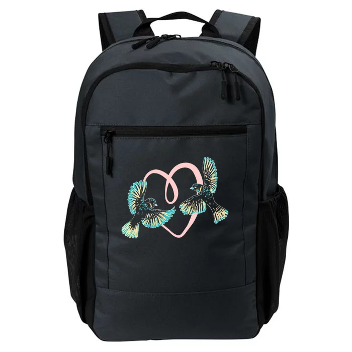 Cute Ribbon Heart Flying Birds Daily Commute Backpack