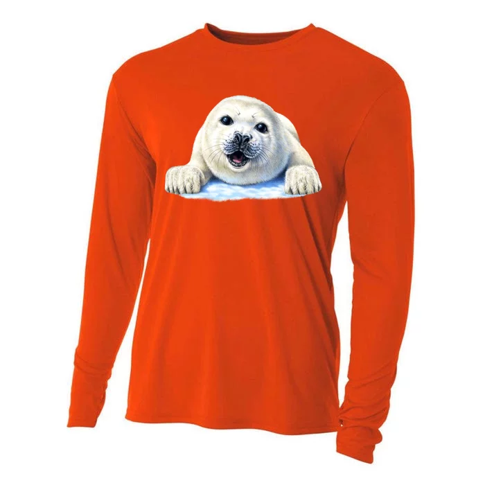 Cute Seal Wildlife Cooling Performance Long Sleeve Crew