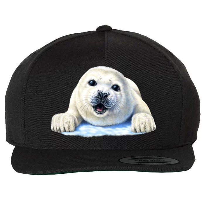 Cute Seal Wildlife Wool Snapback Cap