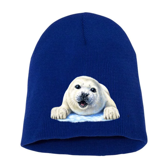 Cute Seal Wildlife Short Acrylic Beanie