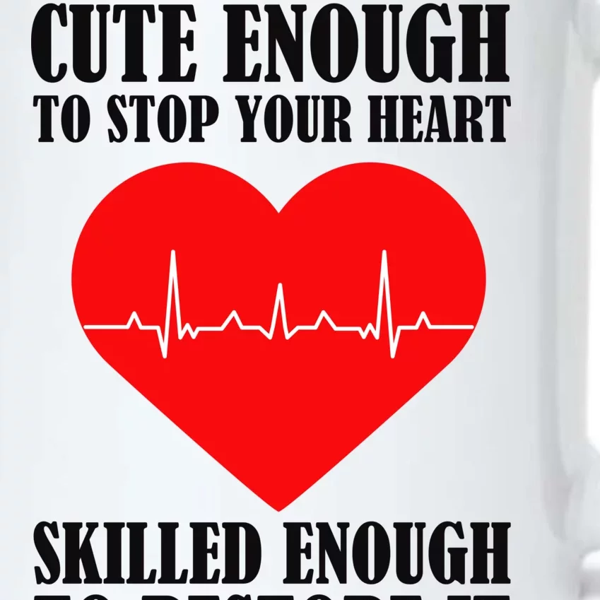 Cute Skilled Nurse Black Color Changing Mug