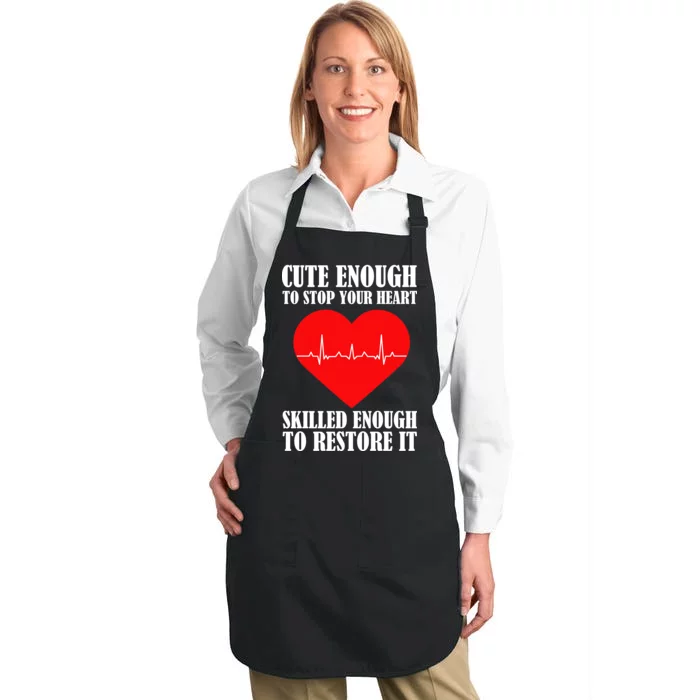 Cute Skilled Nurse Full-Length Apron With Pocket