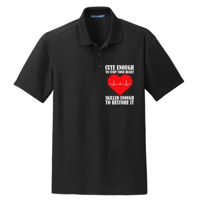 Cute Skilled Nurse Dry Zone Grid Performance Polo