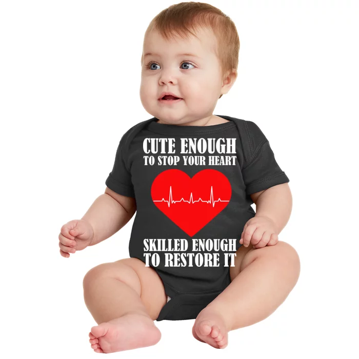 Cute Skilled Nurse Baby Bodysuit