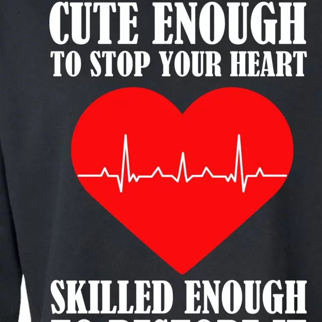 Cute Skilled Nurse Cropped Pullover Crew