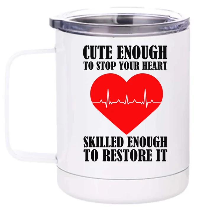 Cute Skilled Nurse Front & Back 12oz Stainless Steel Tumbler Cup