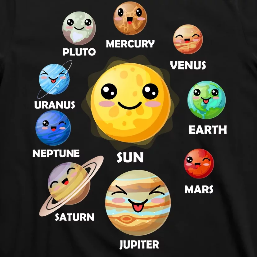 Cute Solar System Emoji T-Shirt