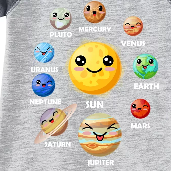 Cute Solar System Emoji Infant Baby Jersey Bodysuit