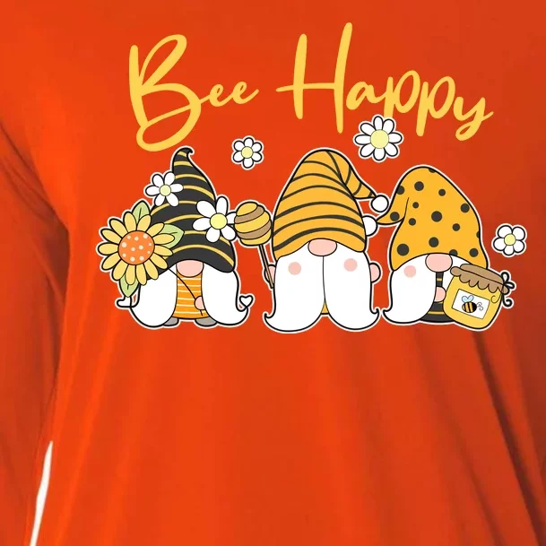 Cute Spring Bee Happy Gnomes Cooling Performance Long Sleeve Crew