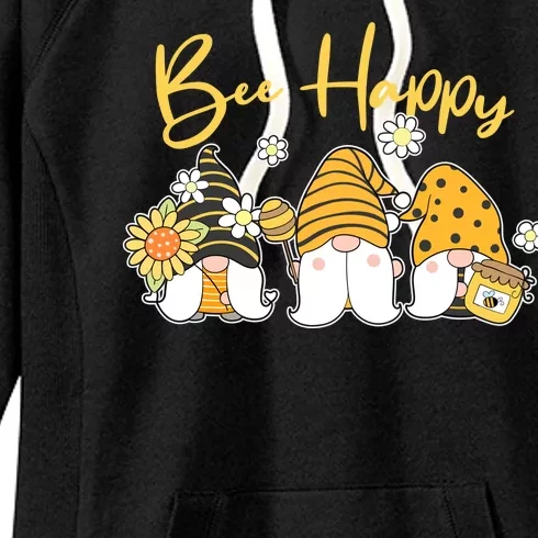 Cute Spring Bee Happy Gnomes Women's Fleece Hoodie