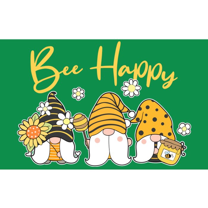 Cute Spring Bee Happy Gnomes Bumper Sticker