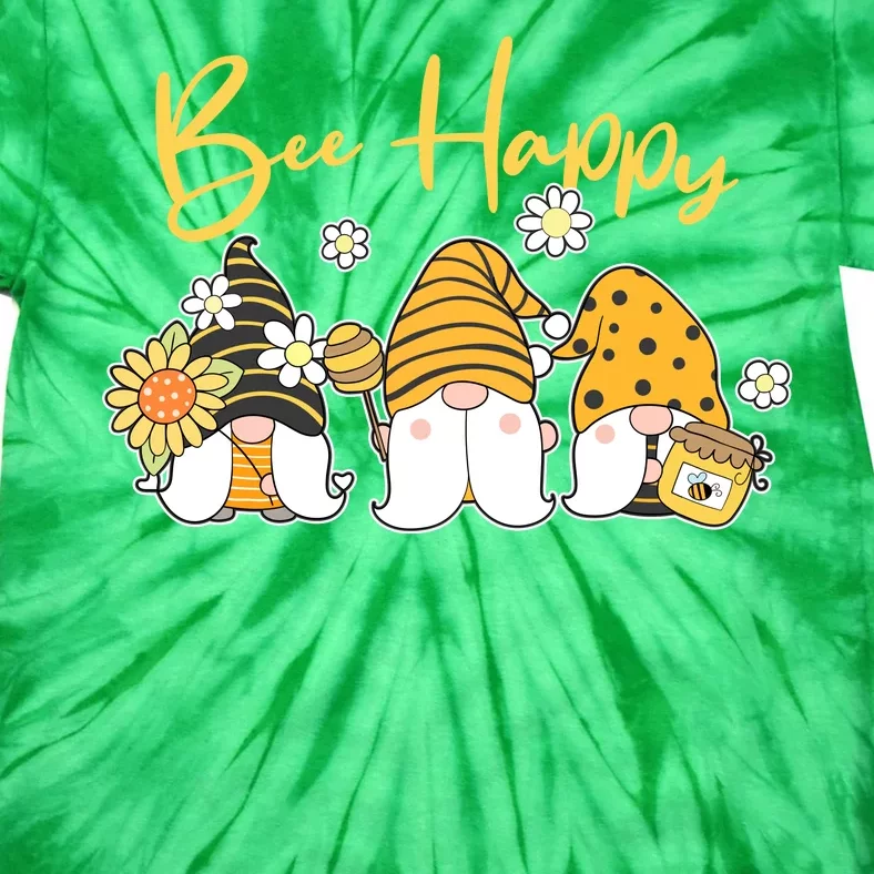 Cute Spring Bee Happy Gnomes Tie-Dye T-Shirt