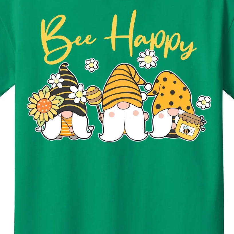 Cute Spring Bee Happy Gnomes Kids T-Shirt