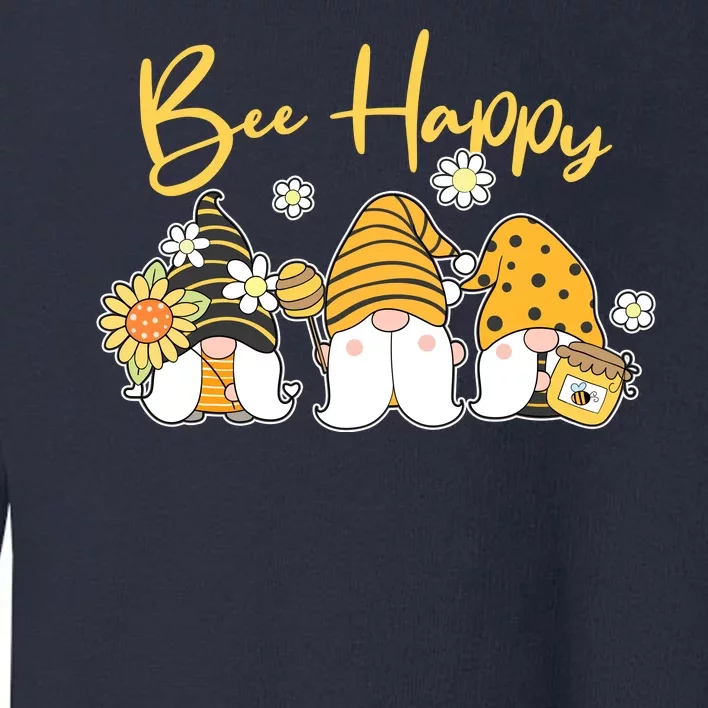 Cute Spring Bee Happy Gnomes Toddler Sweatshirt