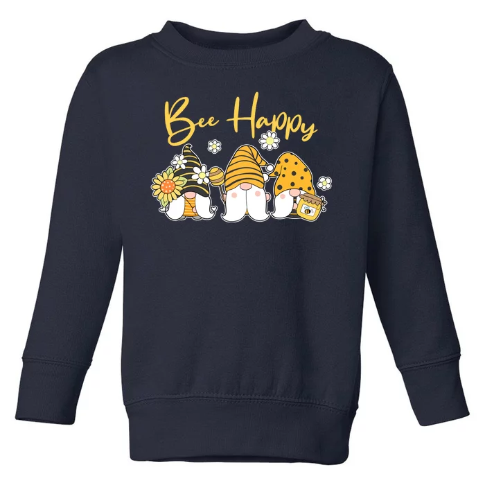 Cute Spring Bee Happy Gnomes Toddler Sweatshirt