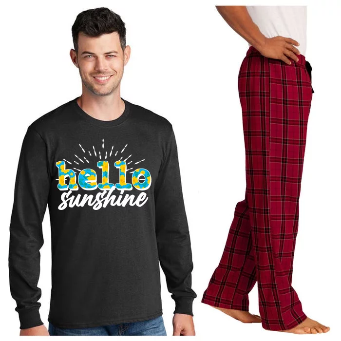 Cute Springy Summery Hello Sunshine Long Sleeve Pajama Set