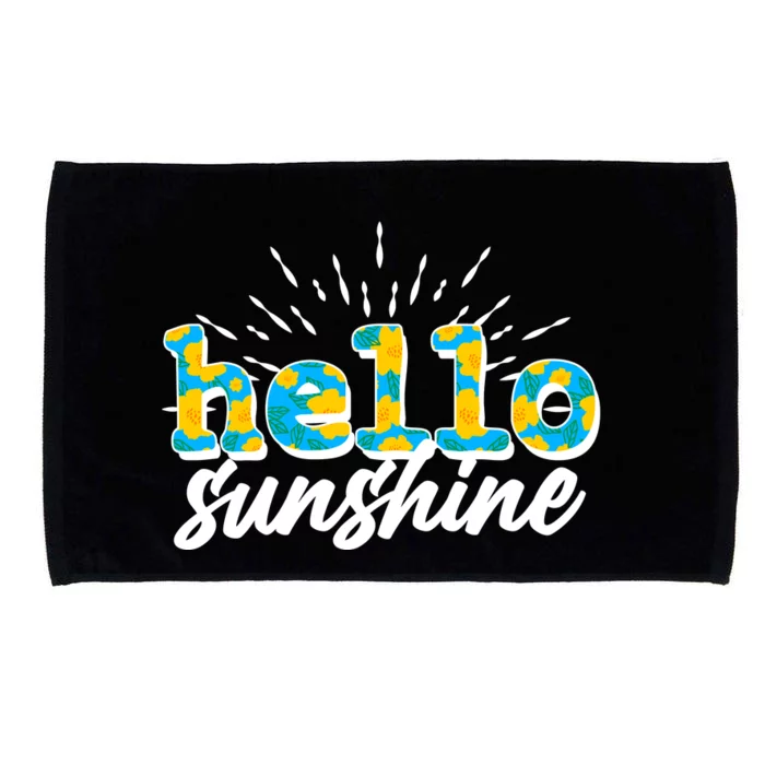 Cute Springy Summery Hello Sunshine Microfiber Hand Towel