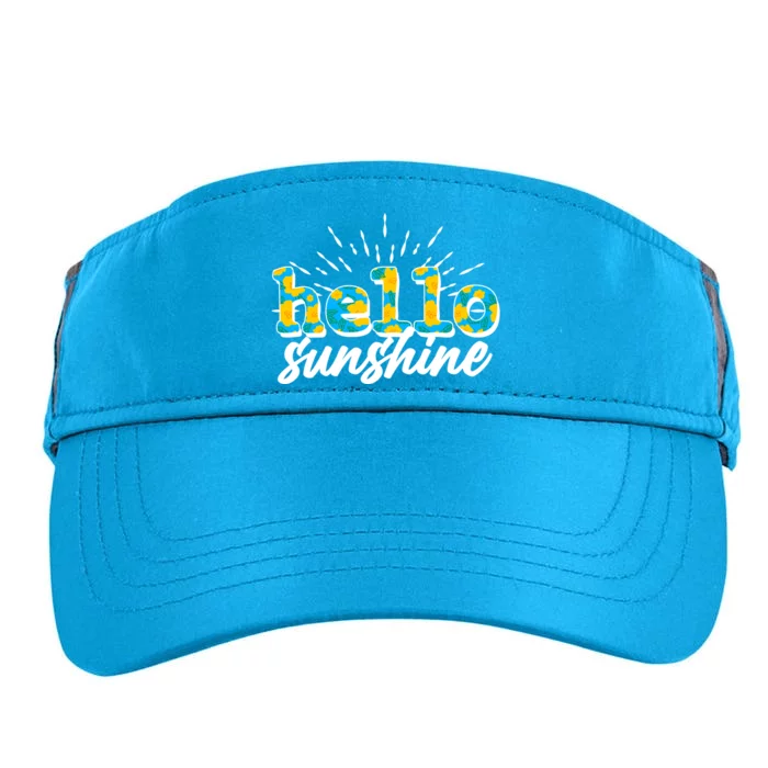 Cute Springy Summery Hello Sunshine Adult Drive Performance Visor