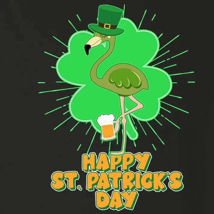 Cute St. Patrick's Day Flamingo With Beer Toddler Long Sleeve Shirt