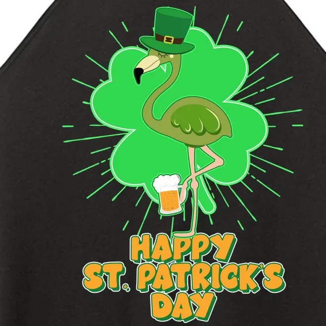 Cute St. Patrick's Day Flamingo With Beer Women’s Perfect Tri Rocker Tank