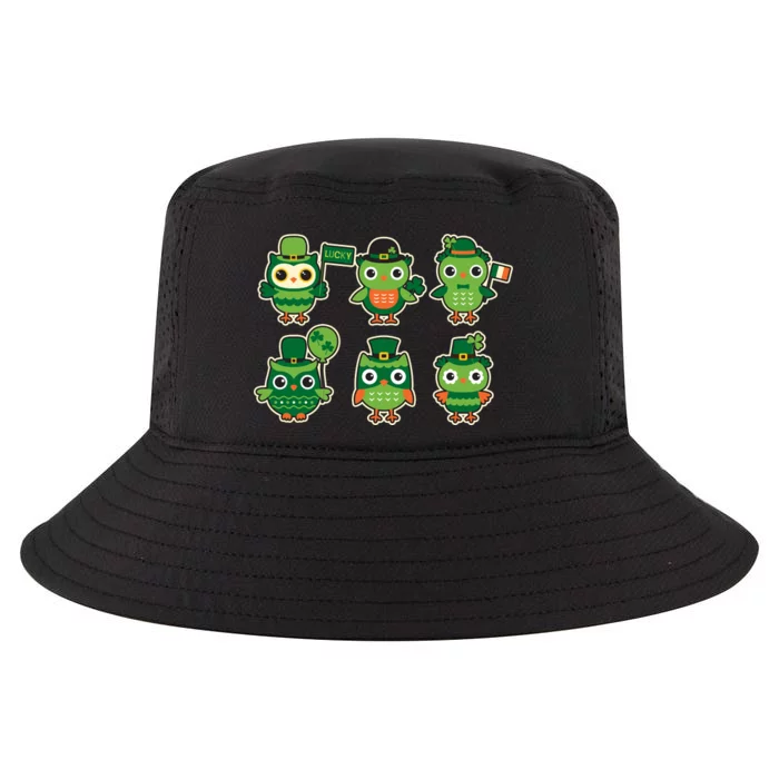 Cute St Patrick's Day Lucky Owls Cool Comfort Performance Bucket Hat