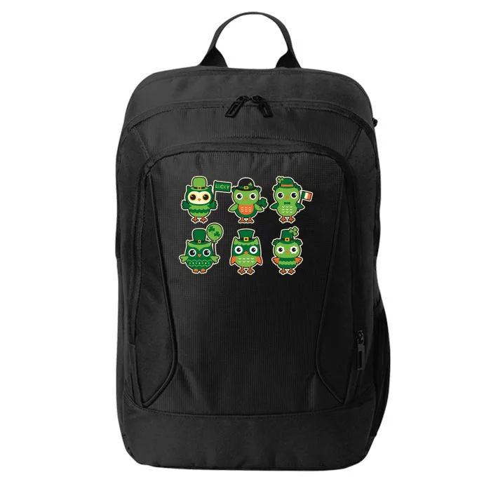 Cute St Patrick's Day Lucky Owls City Backpack